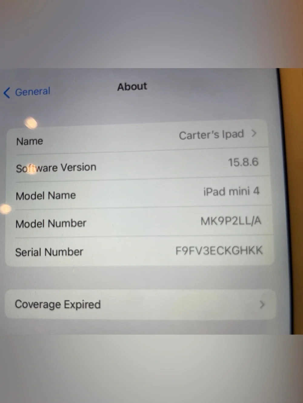 Apple iPad mini 4 128GB Wi-Fi Silver MK9P2LL/A Factory Reset Ready